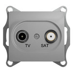 Розетка TV-SAT Glossa GSL000397 одиноч. 1dB, алюминий
