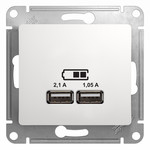 Розетка USB Glossa GSL000133, белый