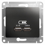 Розетка USB Glossa GSL000733, антрацит
