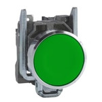Кнопка 22мм зеленая с возвратом 1NO