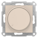 ATN000234 AtlasDesign Светорегулятор (диммер) поворотно-нажимной, 315Вт, мех., бежевый